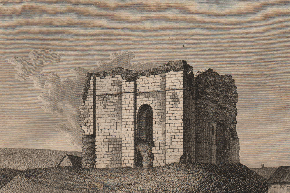 BOWES CASTLE, Yorkshire. GROSE 1776 old antique vintage print picture